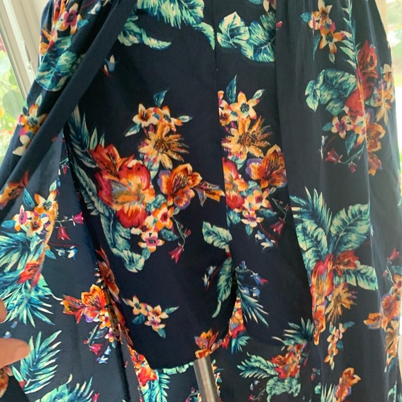 Band of Gypsies Dresses & Skirts - Band of Gypsies Romper/Maxi Sz L Floral Tropical